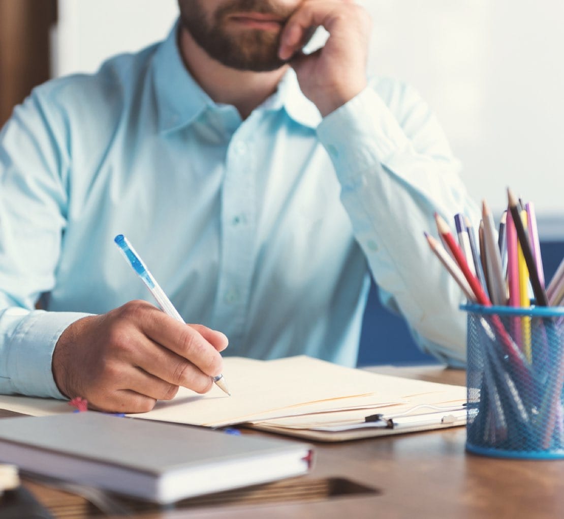 Business Man Evaluating Candidates Interview